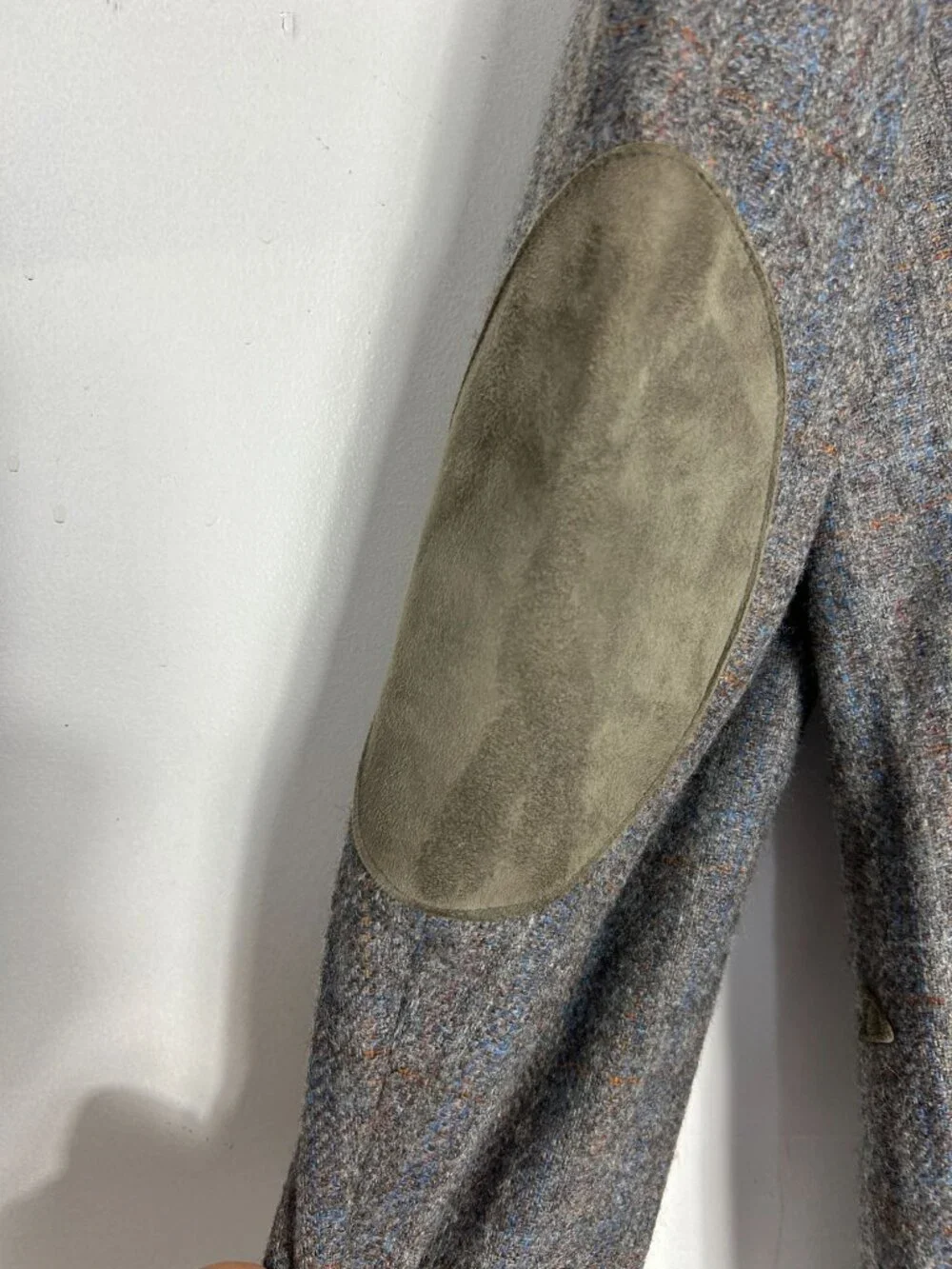 Vintage Kenny Rogers Circle S Western Tweed Suit Jacket in Grey Blue - Sz 44L